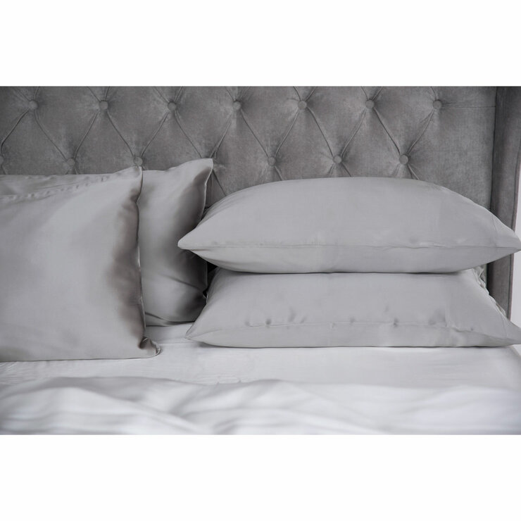 Cocoonzzz 100% Mulberry Silk Pillowcase & Eyemask Set, Platinum