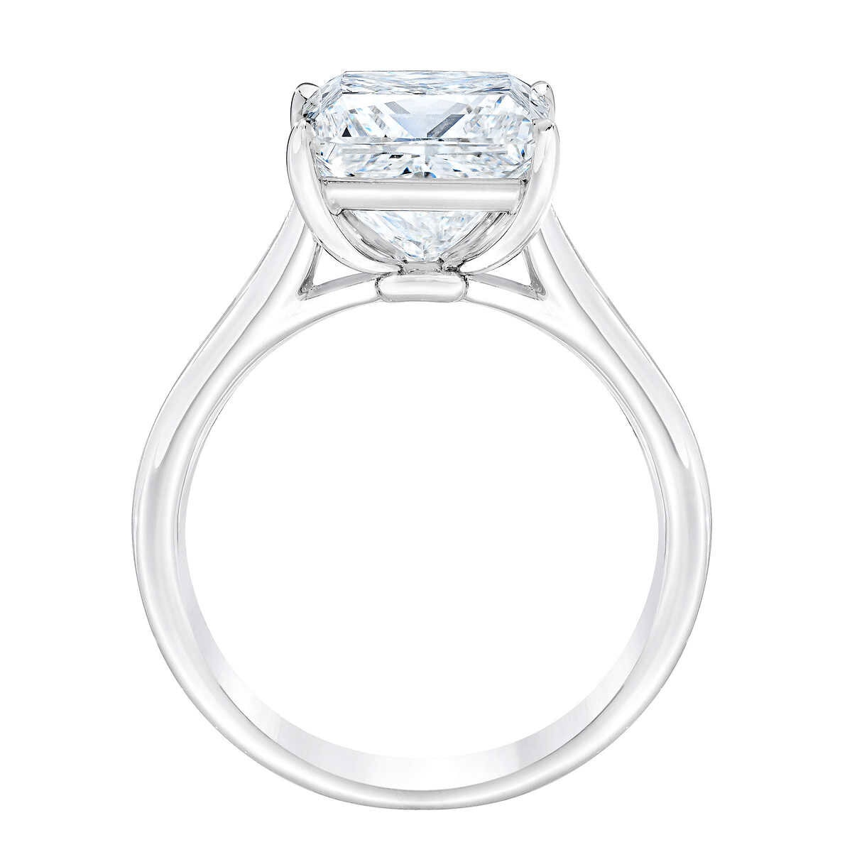 4.48 ctw Princess Cut Diamond Solitaire Ring, Platinum