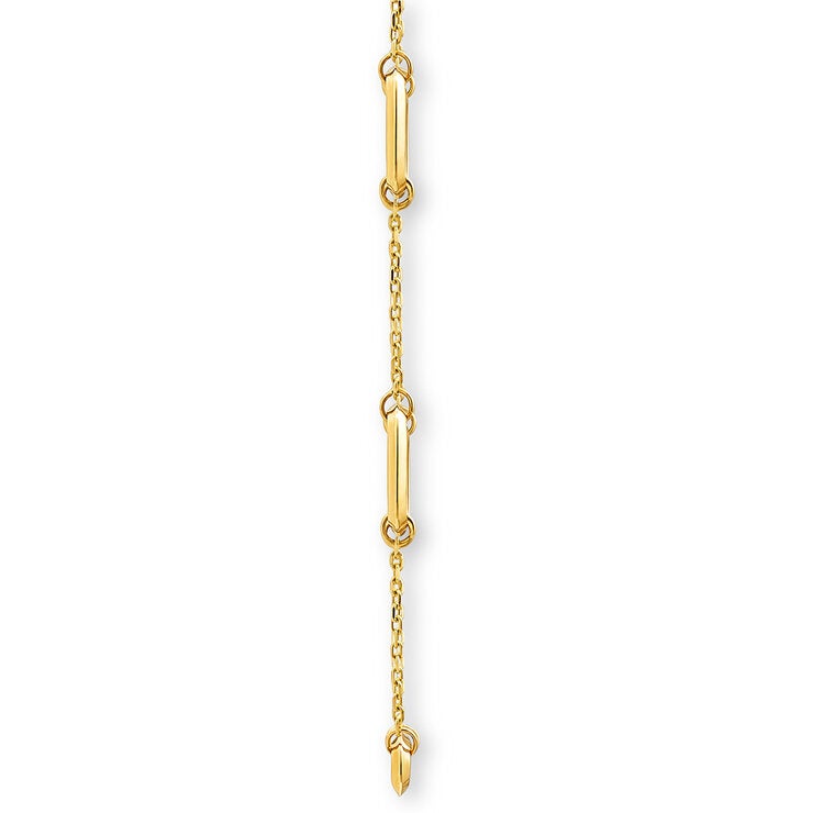 14ct Yellow Gold Paperclip Station Necklace 14ct Yellow Gold Paperclip Station Necklace