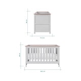 Tutti Bambini Verona Nursery 4 Piece Room Set, Grey