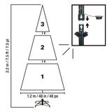7.5 ft (2.3m) Pre-Lit GLITTER FLOCKED Artificial Christmas Tree with 1,150 Color-Changing Micro Twinkle LED Lights