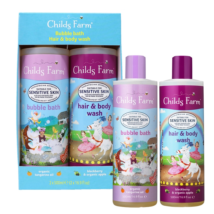 Childs Farm Bubble Bath and Hair & Body Wash, 2 x 500ml Childs Farm Bubble Bath and Hair & Body Wash, 2 x 500ml