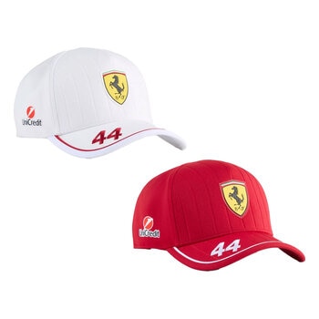 Scuderia Ferrari F1 Unisex Driver Lewis Hamilton Baseball Cap 2025, in White or Red