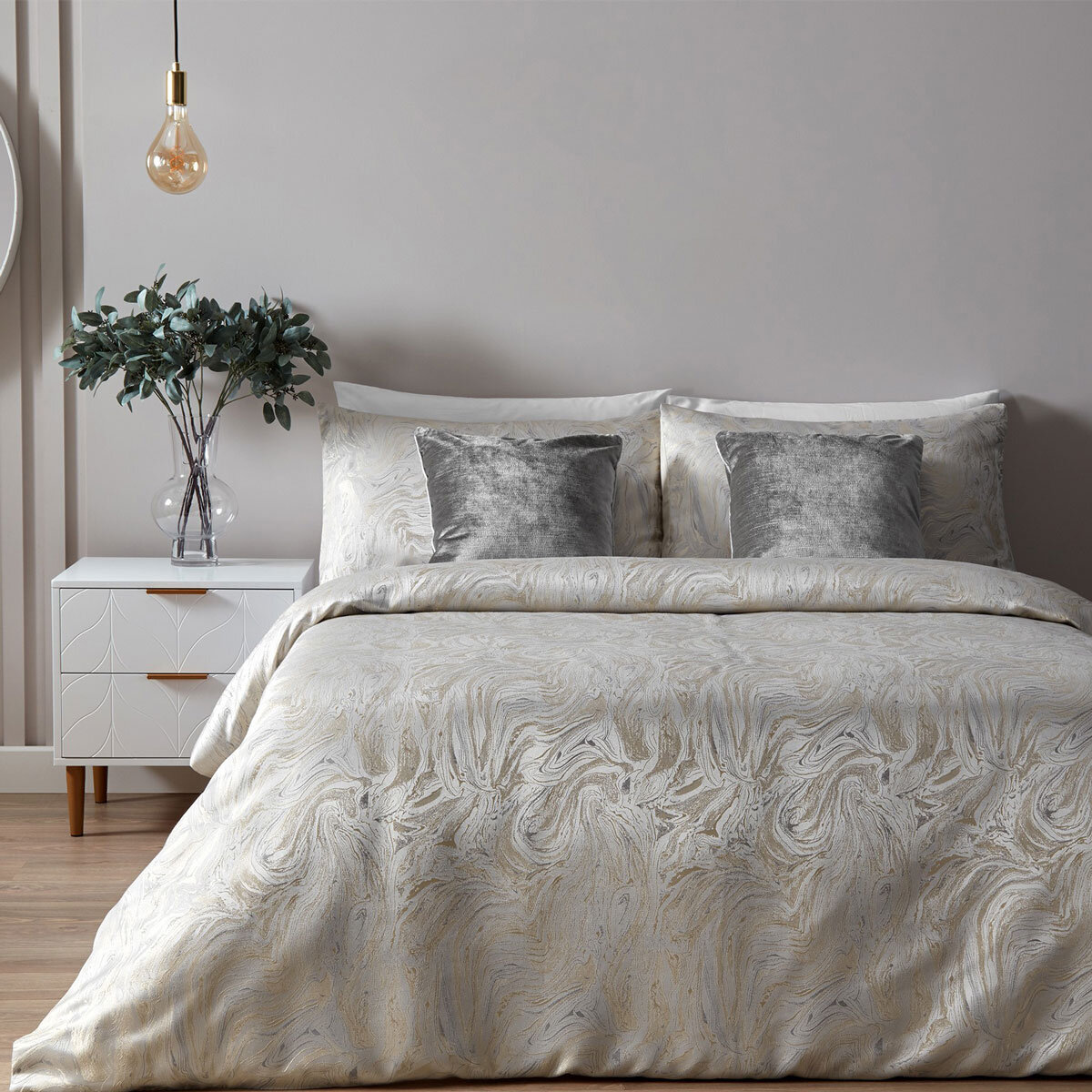 MARBLE OYSTER DUVET SET