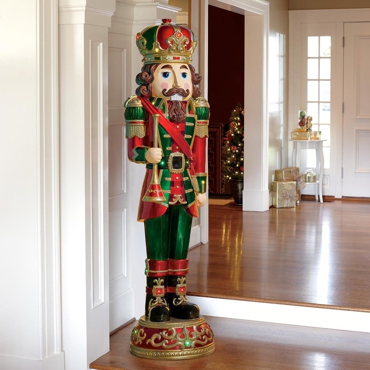 6ft (182.8 cm) Resin Indoor/Outdoor Nutcracker With 34 LED Lights And