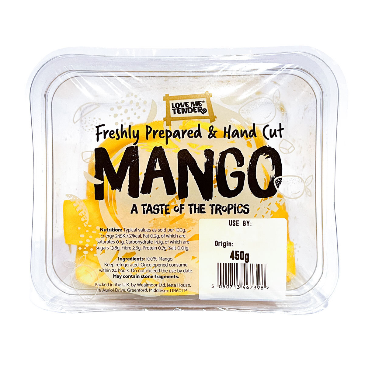 Love Me Tender Sliced Mango, 450g