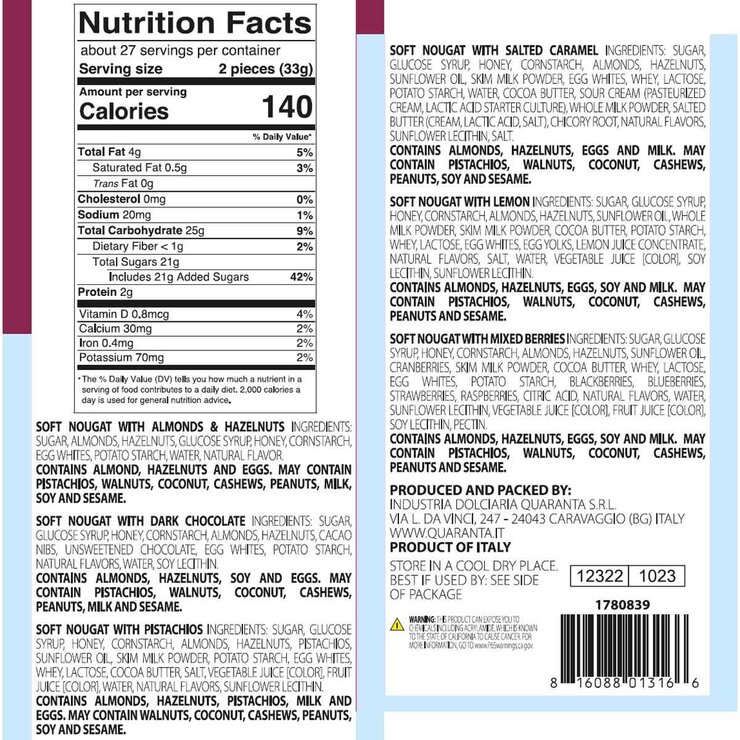 Quaranta Assorted Italian Soft Nougat