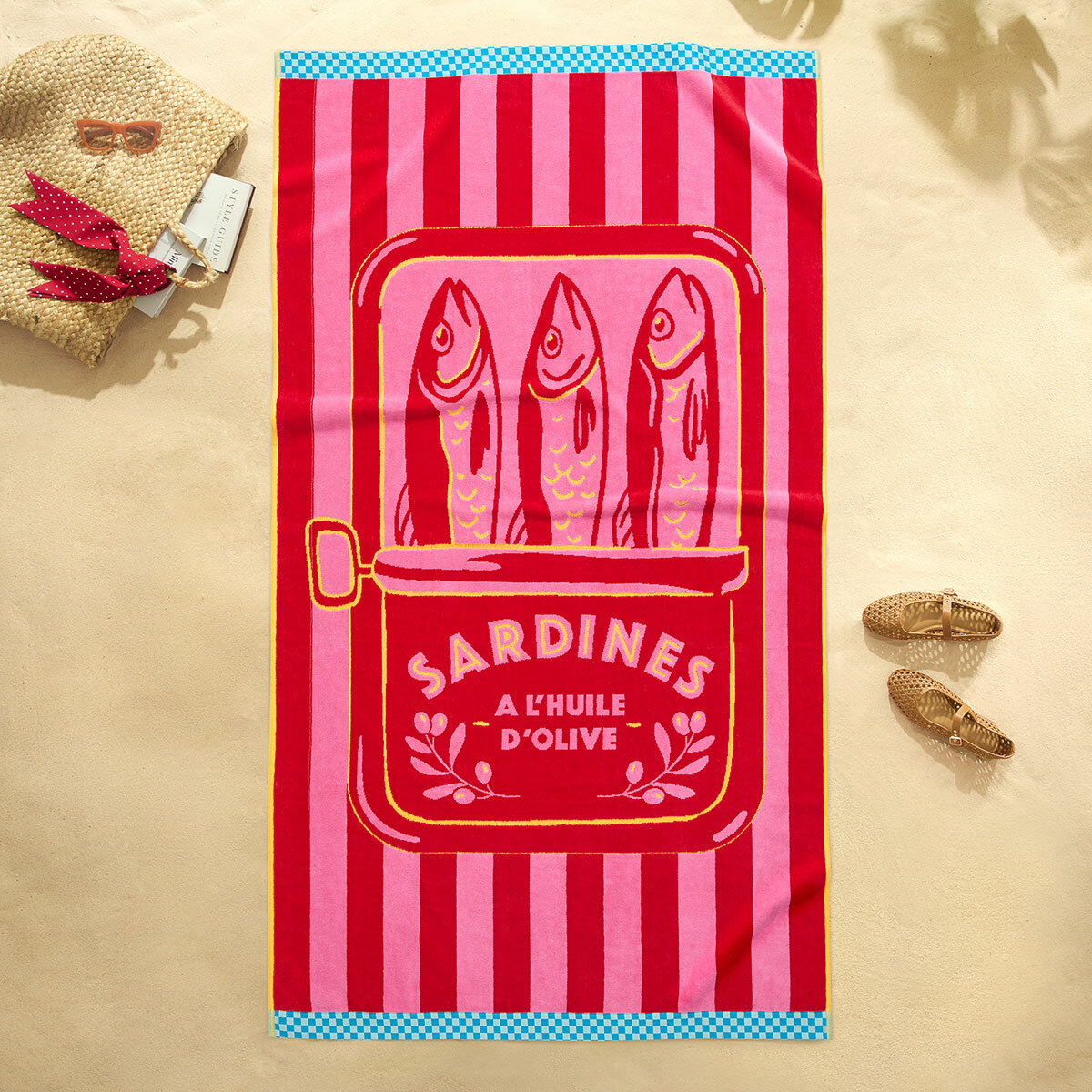 Oversized 100% Cotton Beach Towel, in 6 Designs