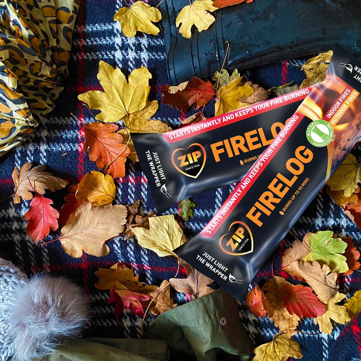 Firelogs on a Blanket