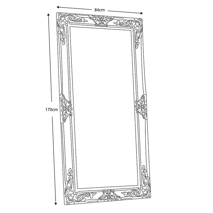 Gallery Hampshire Cream Leaner Mirror, 84 x 170cm