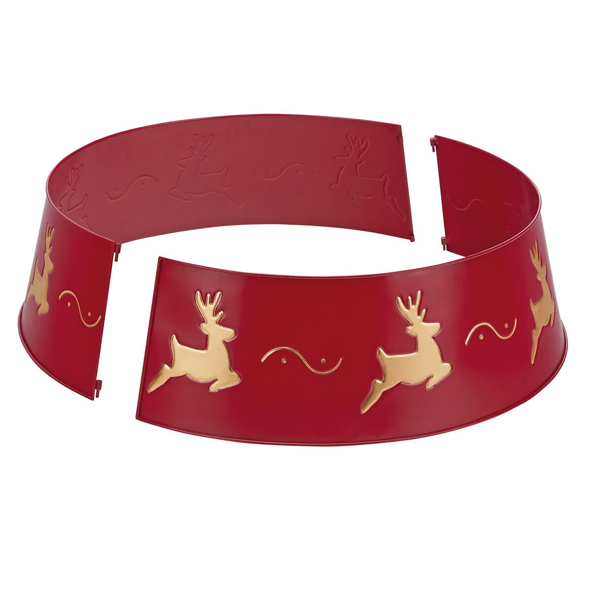35 Inch (88.9 cm) Seasonal Metal Tree Skirt In Red Costco UK