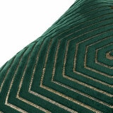Paoletti Evoke Green Velvet Feather Fill Cushion 2 Pack, 45 x 45 cm