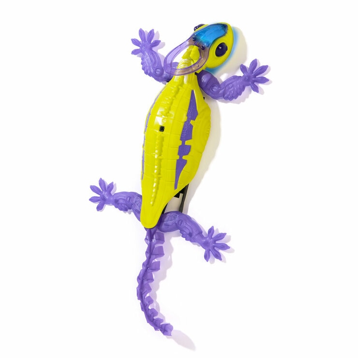 HEX BOTS Wall Crawler Chameleon, Rechargeable Remote Control Robot - Purple (4+ Years)