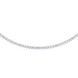 12.00ctw Round Brilliant Cut Diamond Tennis Necklace, 14ct White Gold