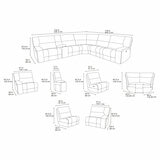 Excalibur Grey Fabric 6 Piece Power Reclining Sectional Sofa