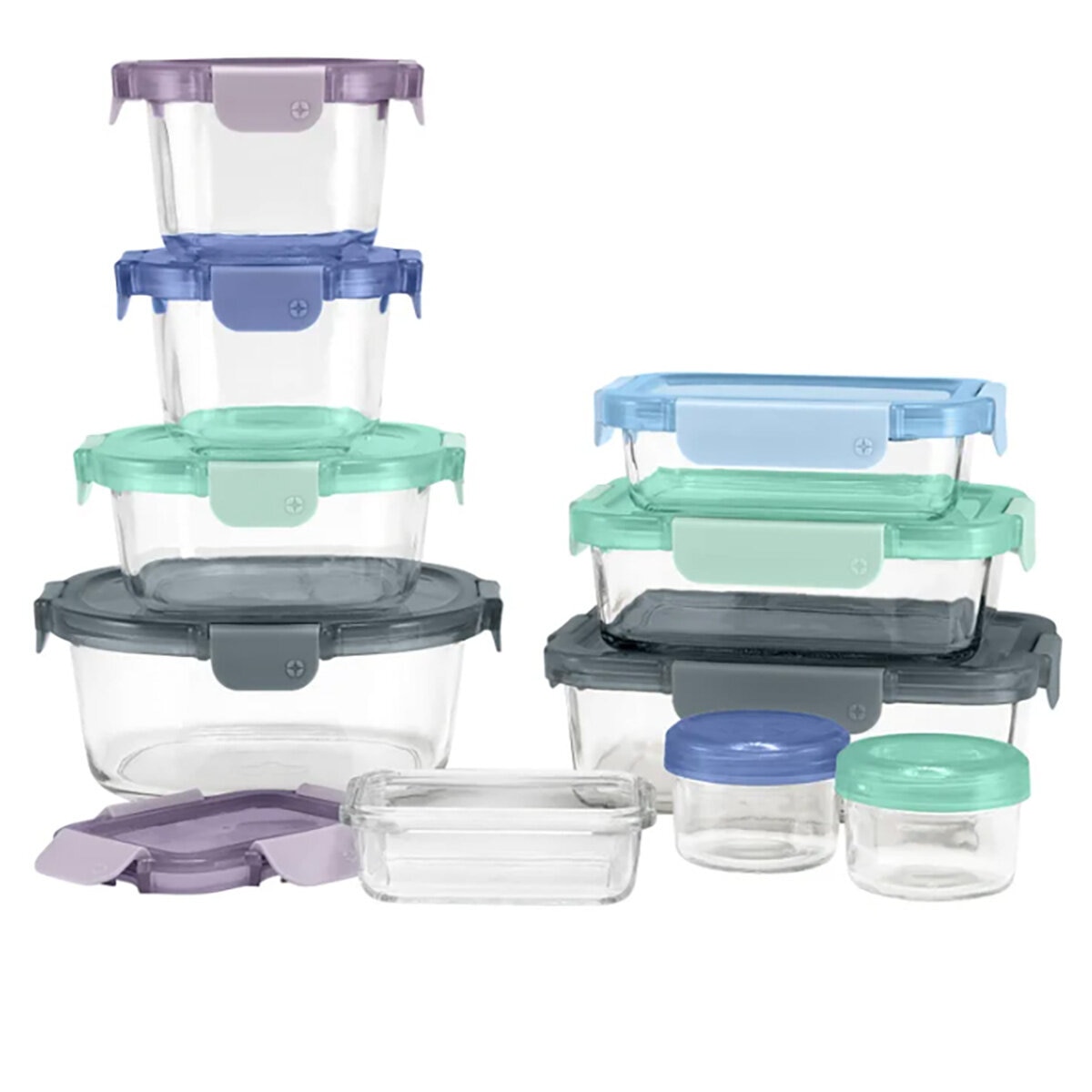 Ello Colour Lock Food Storage Set, 20 Piece Ello Colour Lock Food Storage Set, 20 Piece