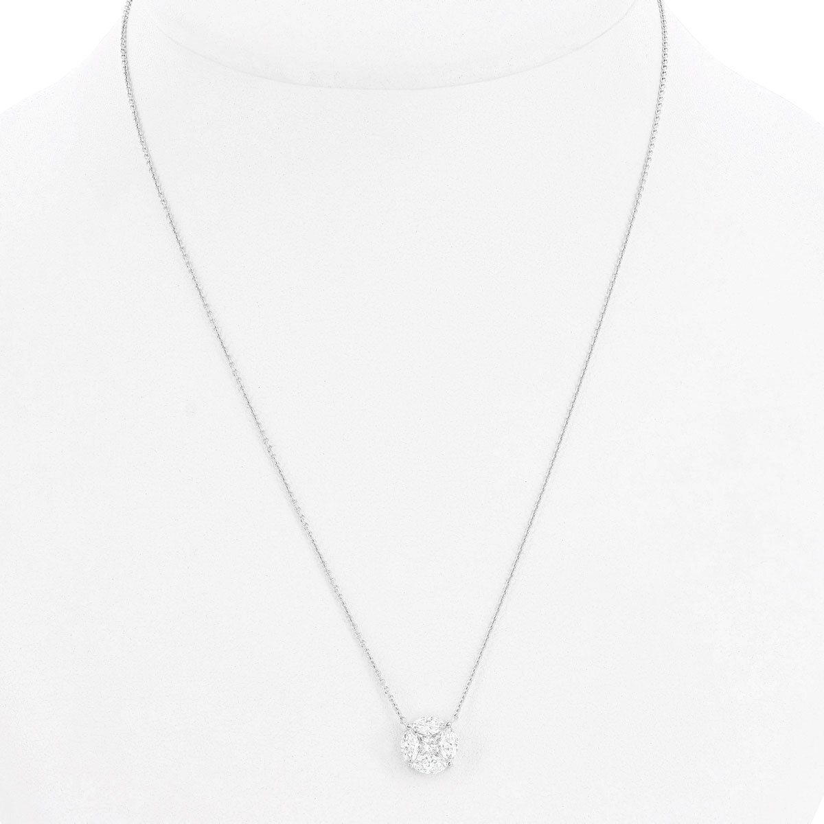 0.50ctw Marquise Princess Cut Diamond Pendant 14ct Whi