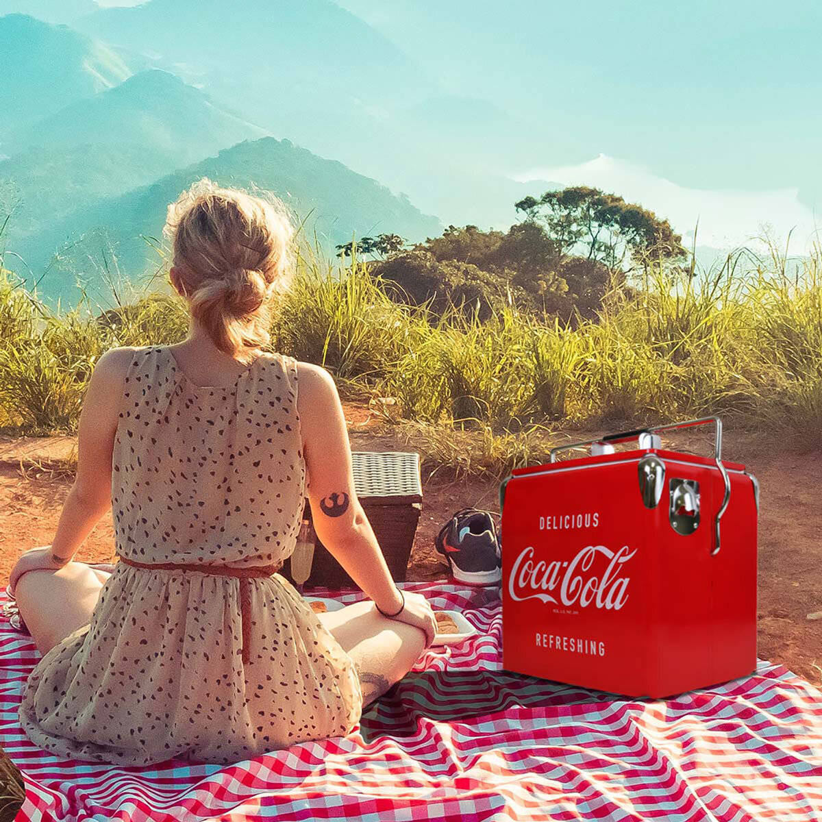 Coca-Cola Retro Ice Chest Cooler with Bottle Opener