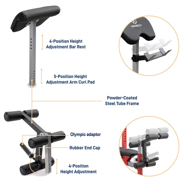 Marcy MWB-5511 Standard Weight Bench with Accessories