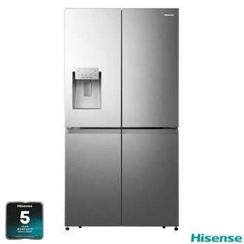 Hisense RQ760N4SASE, Multidoor Fridge Freezer, E Rating in Stainless Steel
