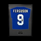Duncan Ferguson Signed Framed Everton Football Shirt in 2 Options: White or Black
