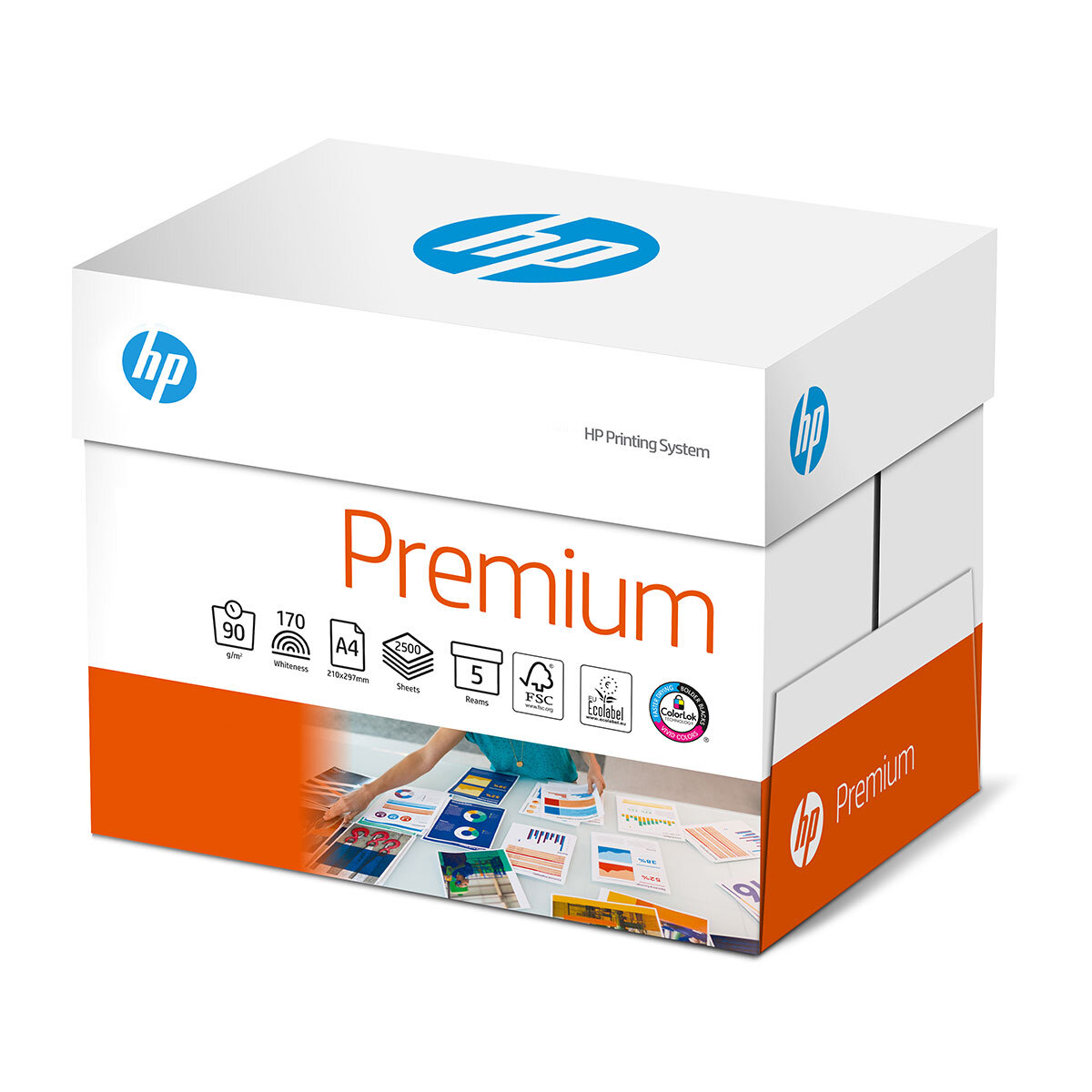 HP Premium Paper 5 Reams A4 90GSM 2500 Sheets 1 Box