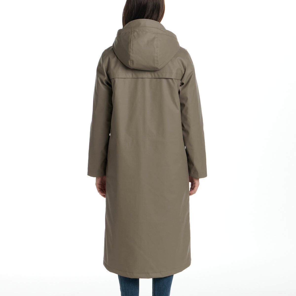 Weatherproof Ladies Long Slicker Jacket in Olive