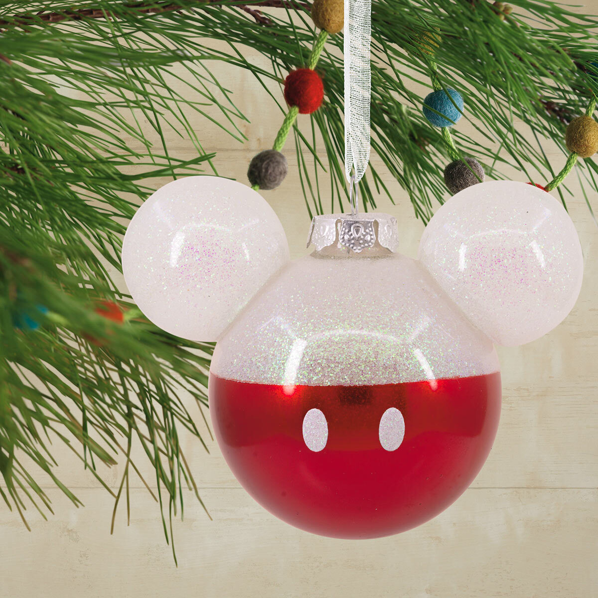 Buy Mickey Icon Ornaments Set of 4 Red Lifestyle Image at Costco.co.uk