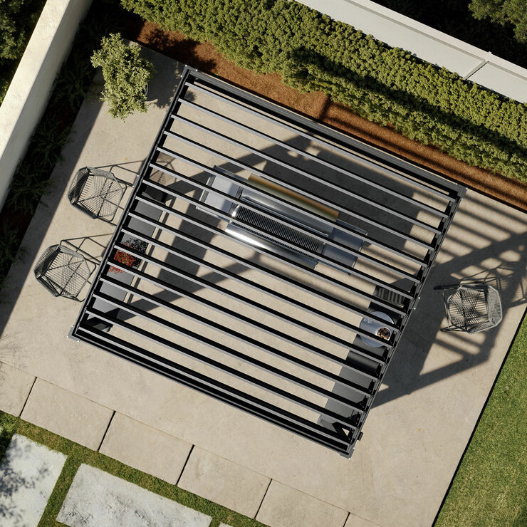 Mirador Adjustable Louvered Grill Pergola 8ft 8" x 8ft 2" (2.7 x 2.5m)