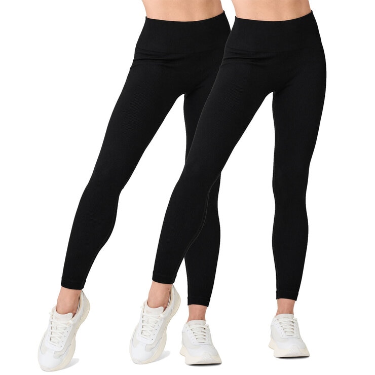 Lemon Ladies Ribbed Legging, 2 Pack