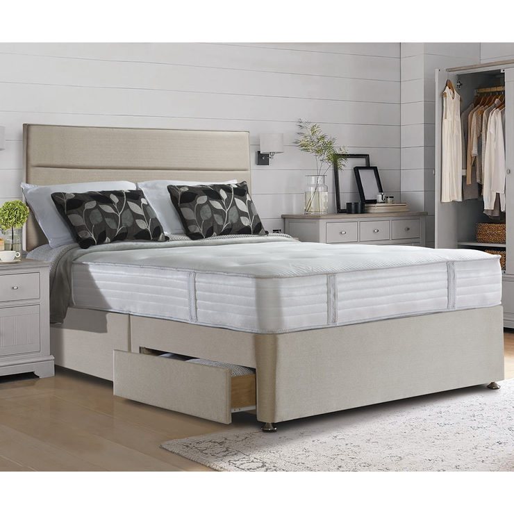 Sealy Fawn Fabric Full Height Headboard, King Size Costco UK