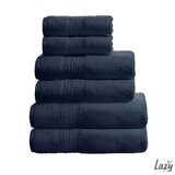 Lazy Linen 6 Piece Bundle 2x Hand Towels, 2x Bath Towels & 2x Bath Sheets, in 3 Colours