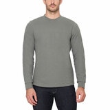 BC Clothing Men's Waffle Crew Sweater in Green