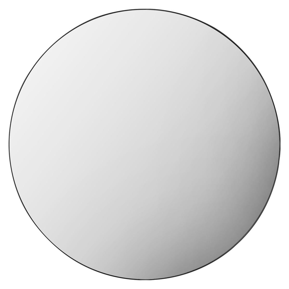 Gallery Hayle Black Round Mirror, 100cm