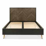 Bentley Designs Sienna Fumed Oak & Peppercorn Bed Frame in 3 Sizes