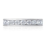 2.00ctw Round Brilliant Cut Channel Set Eternity Ring, Platinum