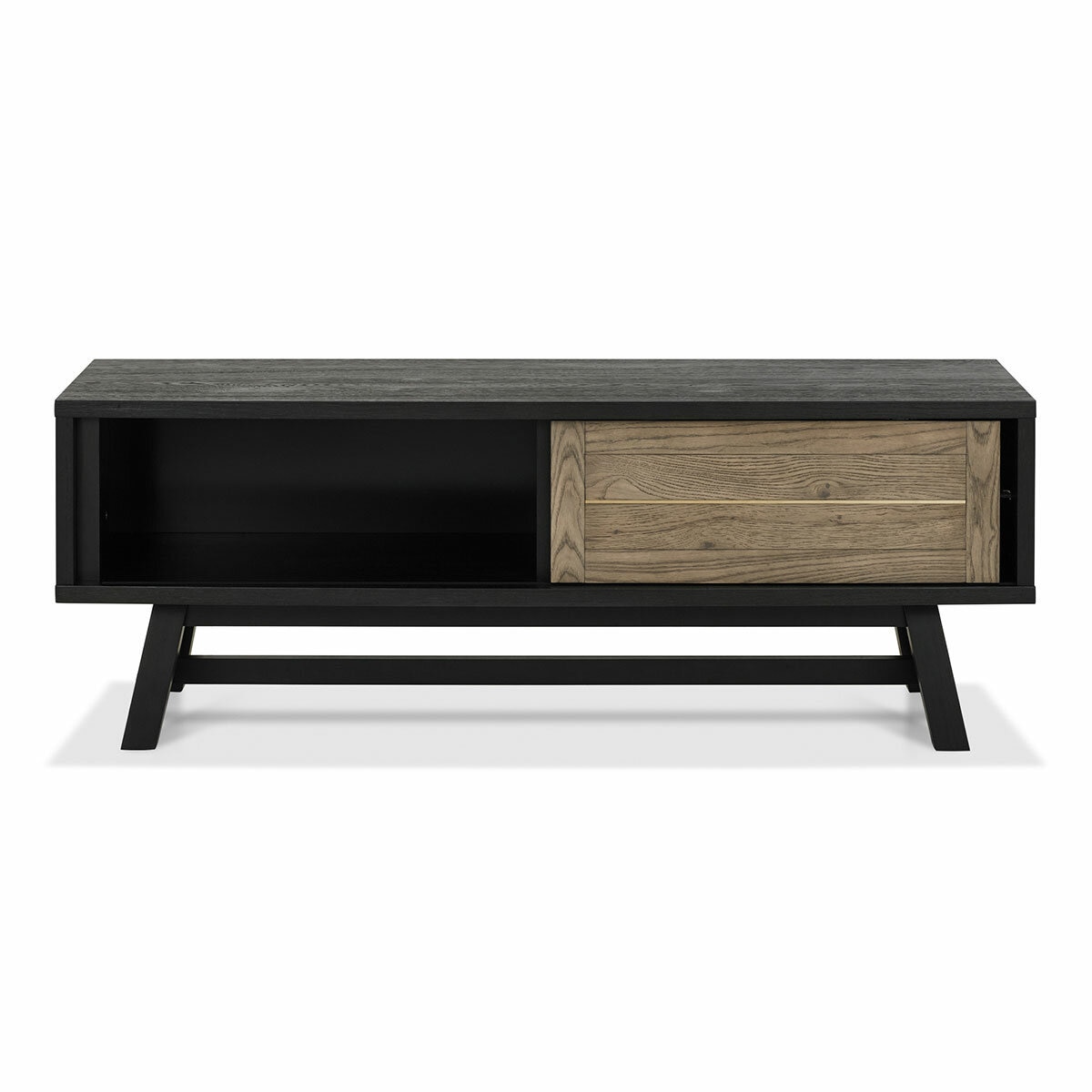 Bentley Designs Camden Weathered Oak & Peppercorn Entertainment Unit