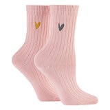 Caroline Gardner Ladies Bamboo Leisure Sock 6 Pack in Pink