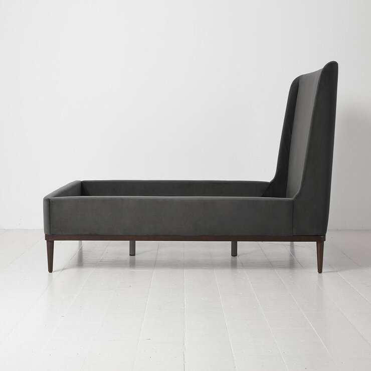 Swyft Bed 02 Charcoal Grey Velvet Bed Frame, Double Swyft Bed 02 Charcoal Grey Velvet Bed Frame, Double