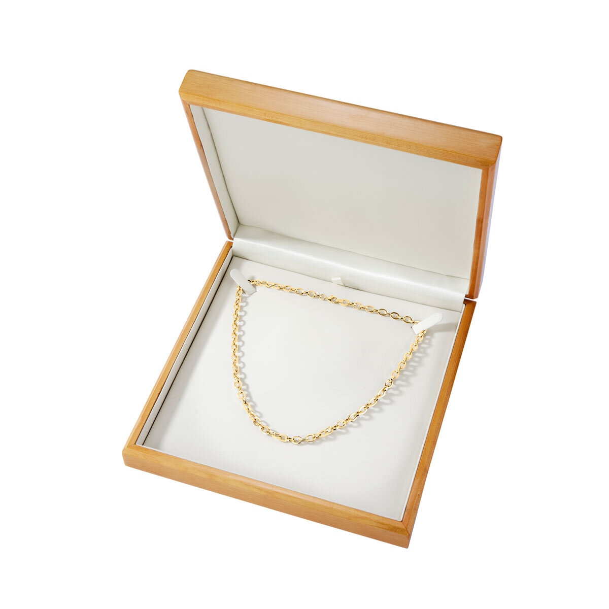 14ct Yellow Gold Oval Paperclip Chain Necklace