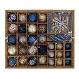 Shatter Resistant Christmas Ornaments - 80 pack