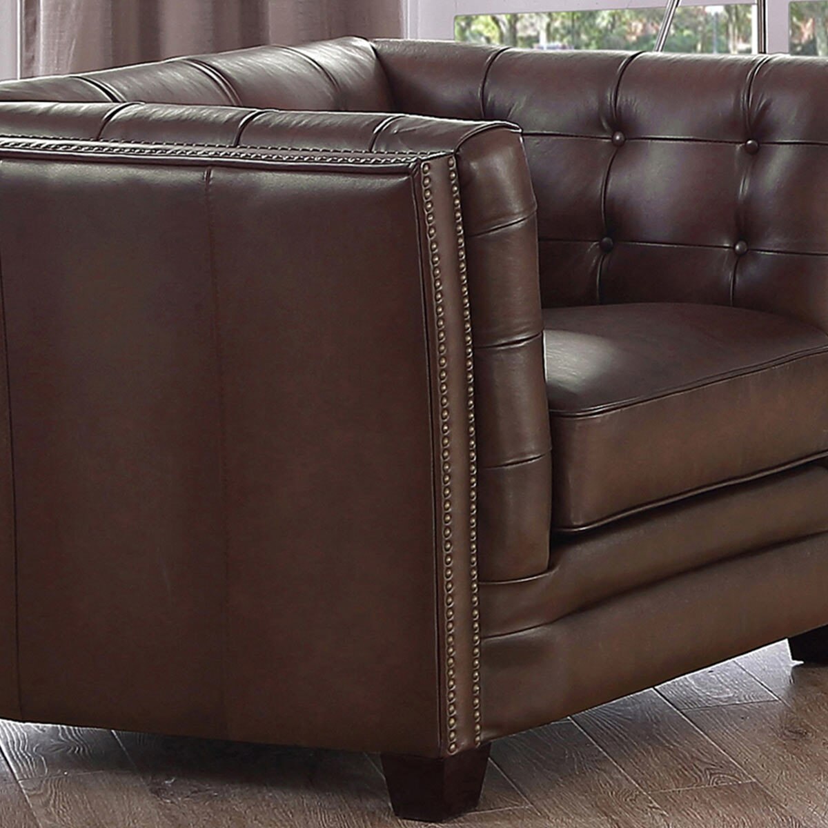 Belmond Brown Leather Armchair Costco UK