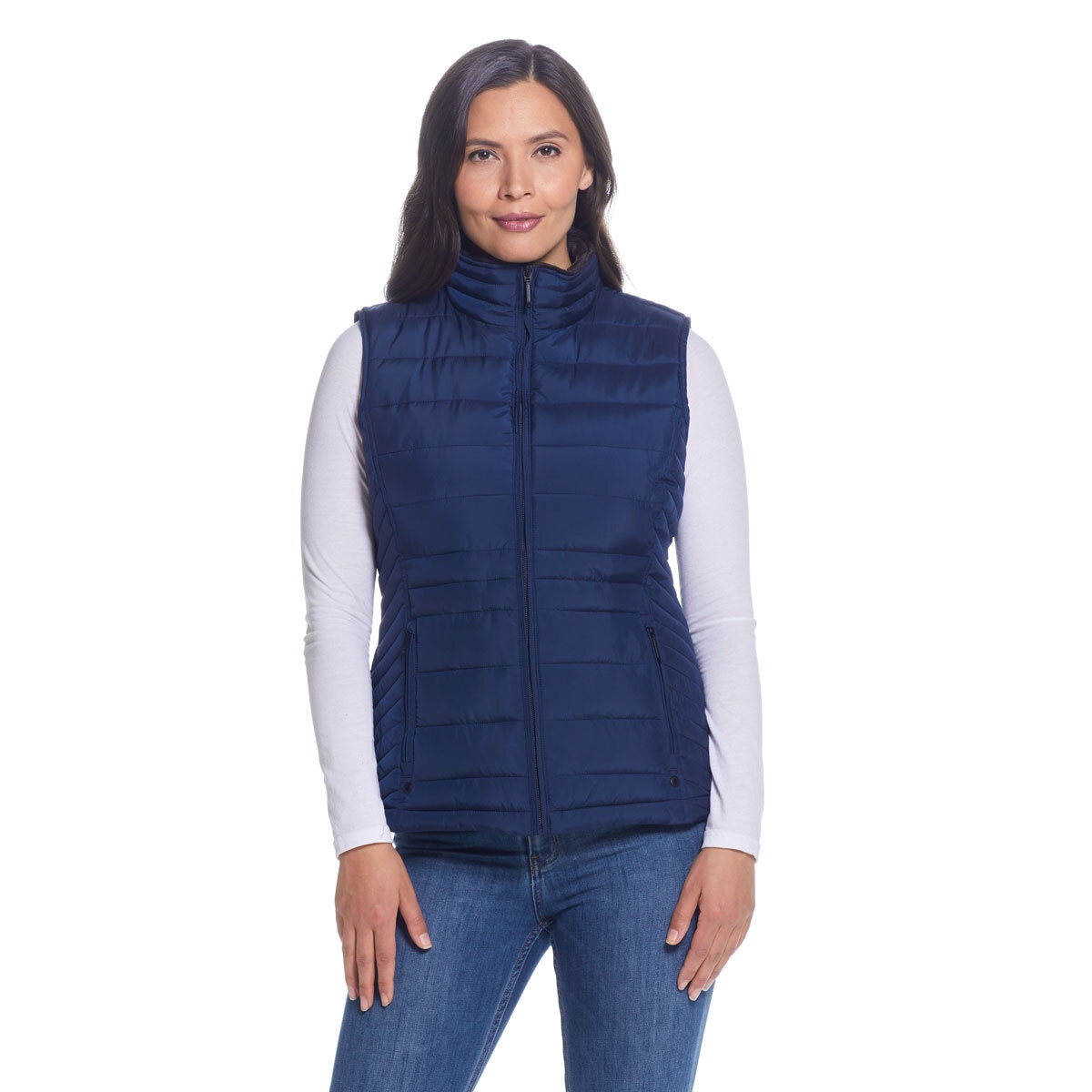 Weatherproof Ladies Quilted Plush 3/4 Vest in Navy Cost...