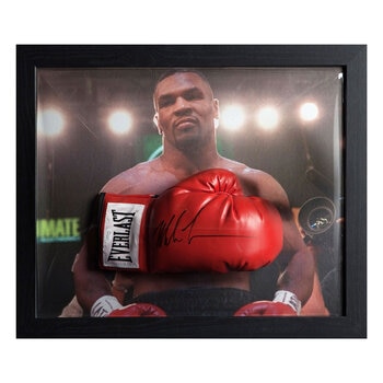 Mike Tyson Signed Framed Everlast Boxing Glove