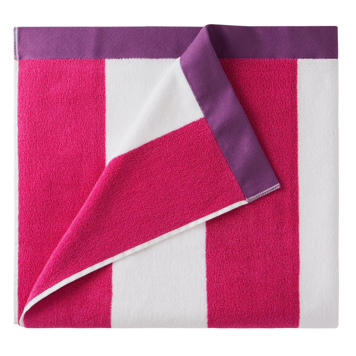 Colour Your Home Cabana Beach Towel 91 x 172 cm, Pink