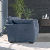 Selsey Blue Fabric 4 Seater Split Sofa