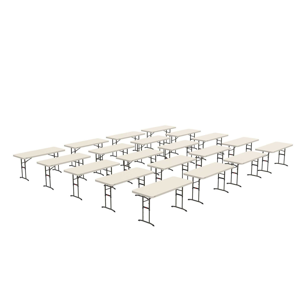 Lifetime 6ft Adjustable Height Commercial Table - 20 Pack
