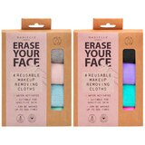 Danielle Creations Erase Your Face Makeup Remover Cloths, 4 Pack in 2 Colours