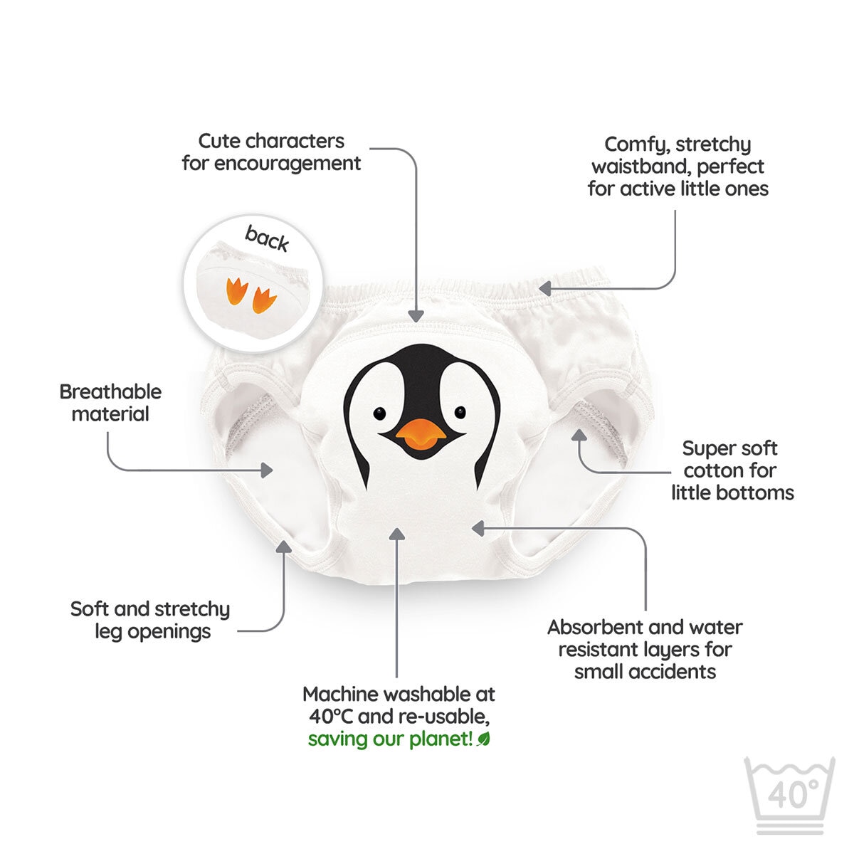 My Little Training Pants 9 Pack in Penguin