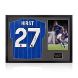 George Hirst Signed Framed Ipswich Town Football Shirt including 1 Photo in 2 Options: White or Black Mount